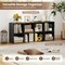 Wooden 8 Cube Bookcase Storage Shelf with Wide Top Surface, Multi-Purpose Display Organizer Rack for Books, Decor & Storage Bins, Freestanding Home Shelving Unit
